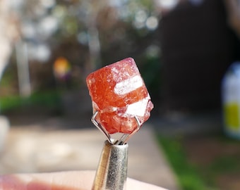 9.51 ct Spessartine Garnet Crystal from Pakistan, Genuine Natural Orange Garnet Specimen