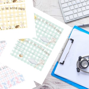 Newborn Hospital Statistics Crib Card