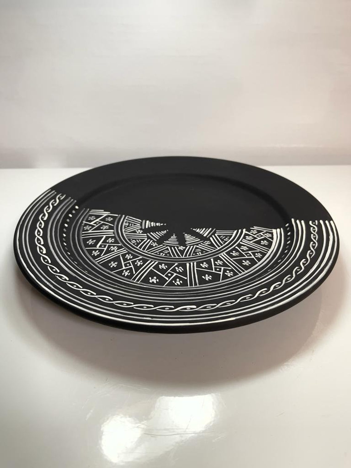 Decorative Pottery Bowl Black pottery Bowls Decorative Bowl Etsy