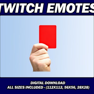 Emote de football football carton rouge | Badge secondaire | Emote Twitch (Youtube/Discord/Communauté/Streamer)