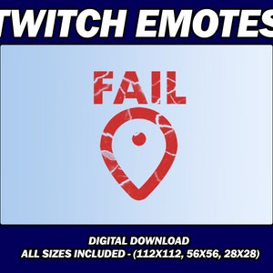 Échec de l'émoticône Geoguessr | Badge secondaire | Emote Twitch (Youtube/Discord/Communauté/Streamer)
