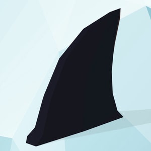 3D Shark Fin Papercraft Template | DIY Origami Shark Fin Sculpture | Easy Printable PDF Craft