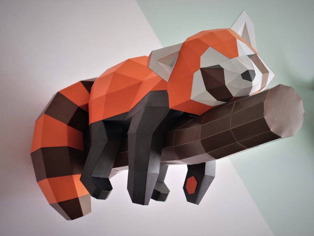 Red Panda Model, Create Your Own 3D Papercraft Red Panda, Origami
