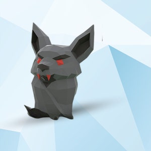 Bat model, Create Your Own 3D papercraft bat, Origami bat, Paper Sculpture, PDF Papercraft Template, Digital download