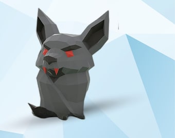Bat model, Create Your Own 3D papercraft bat, Origami bat, Paper Sculpture, PDF Papercraft Template, Digital download