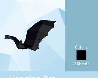 Hanging Bat model, Create Your Own 3D papercraft Flying Bat, Origami Bat, Paper Sculpture, PDF Papercraft Template