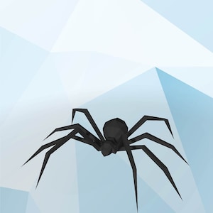 Papercraft Spider Model, Create Your Own 3D Papercraft Model, 3D Origami Paper Sculpture, DIY decor gift