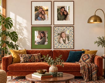 Ritratto di famiglia personalizzato da foto, decorazione murale personalizzata per la famiglia.
