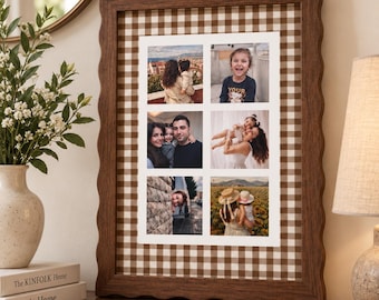 Collage personalizzato con 6 foto, ritratto di famiglia su misura, regalo ricordo significativo