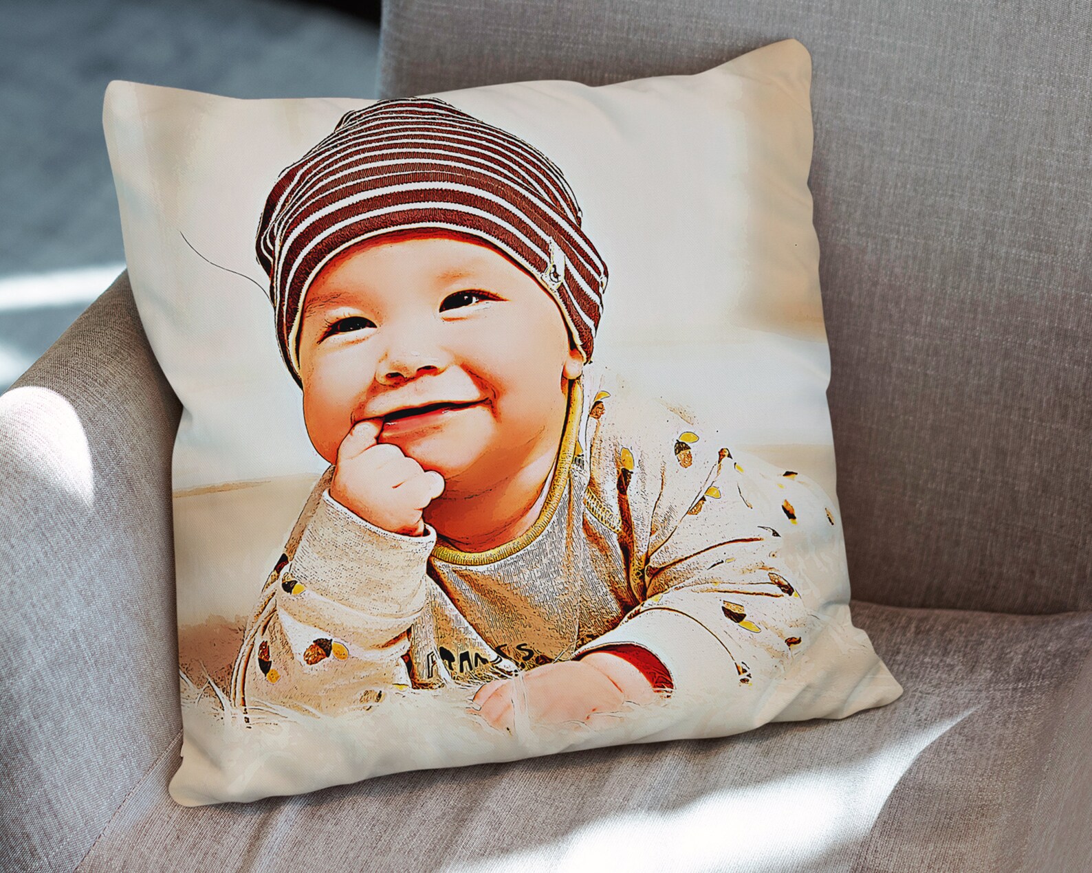 Photos on Pillows Baby Photo Pillow Photo Gift Pillow Case Etsy