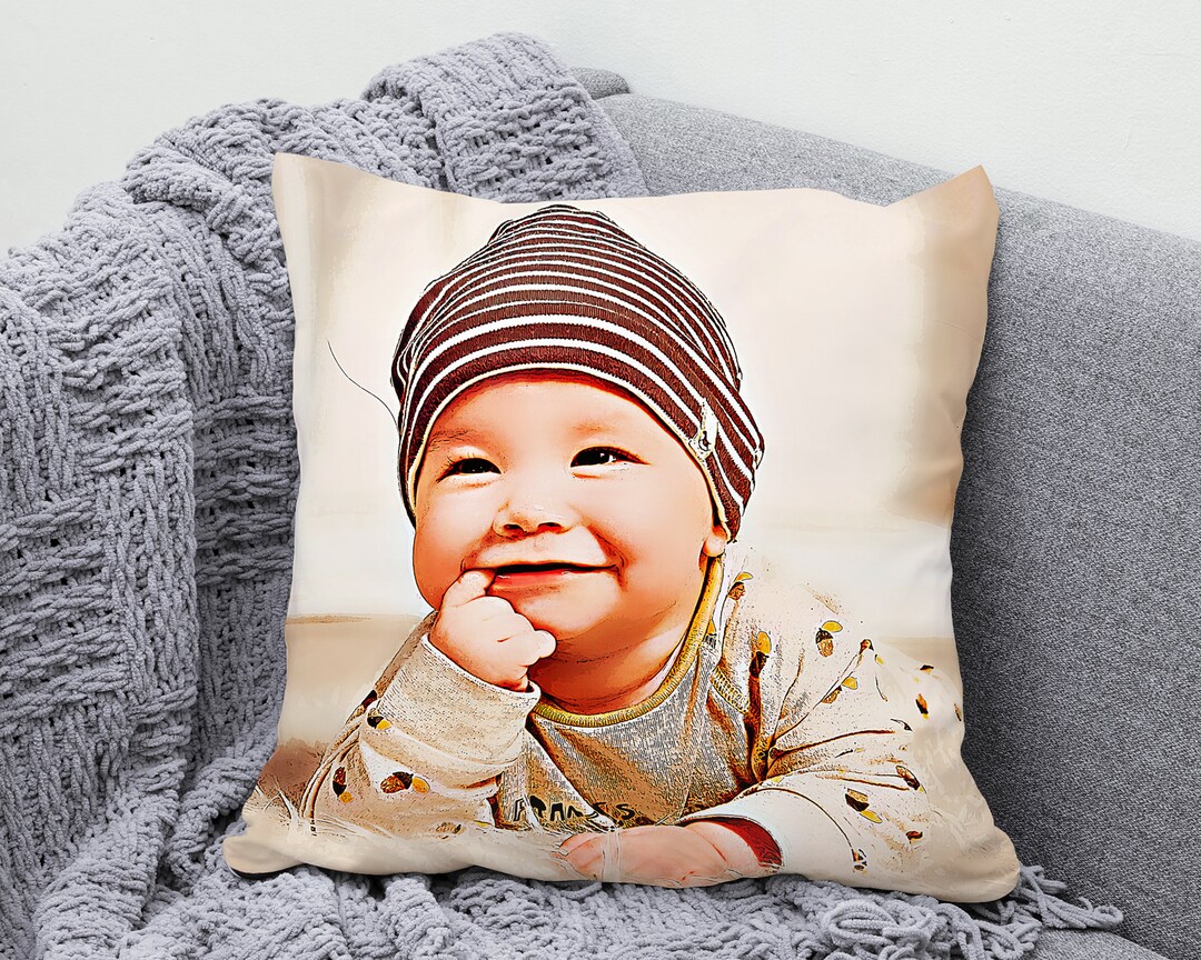 Photos on Pillows Baby Photo Pillow Photo Gift Pillow Case Etsy