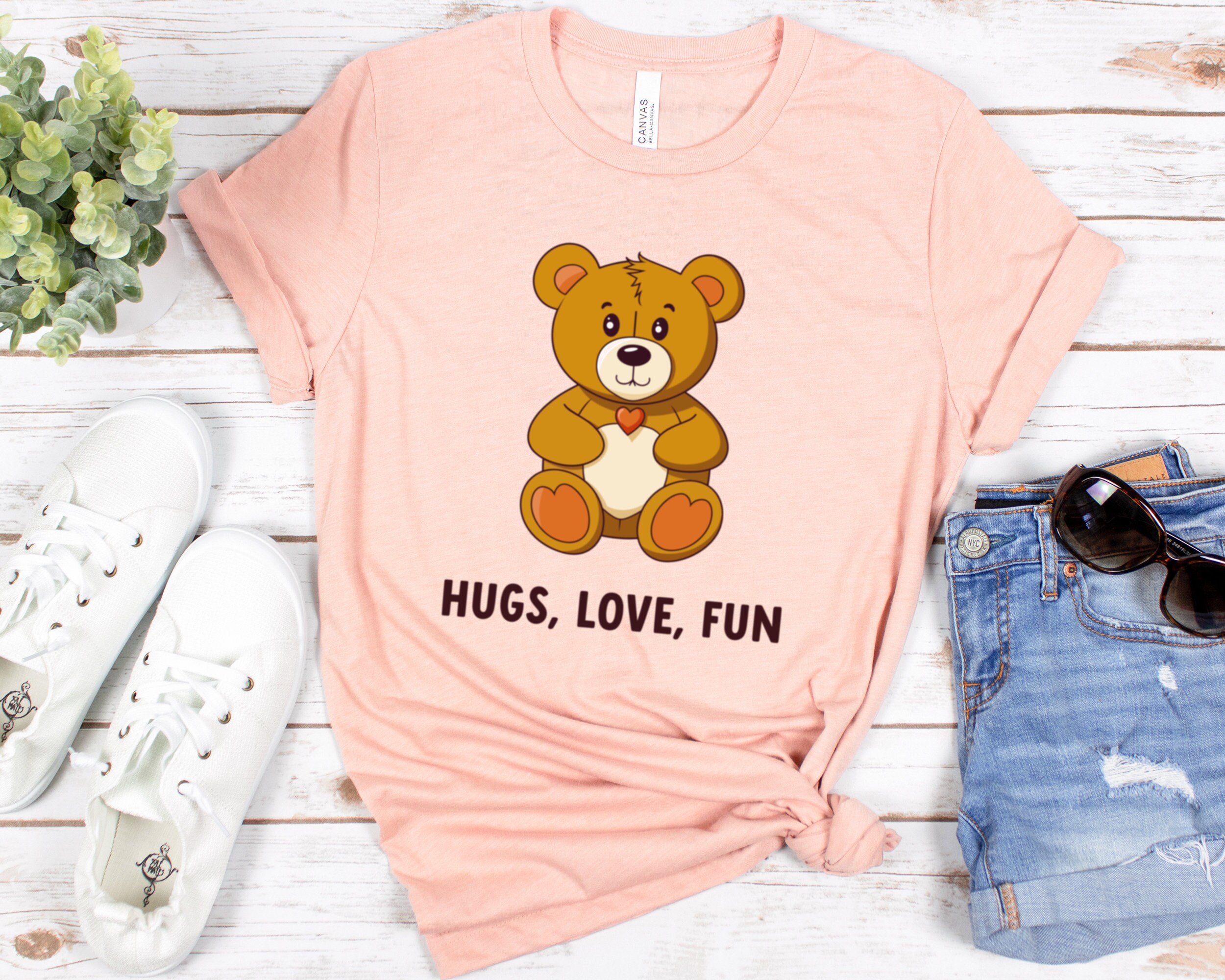 Cute Bear Shirt. Hugs Love Fun Shirt. Cute Bear Gift. Funny - Etsy