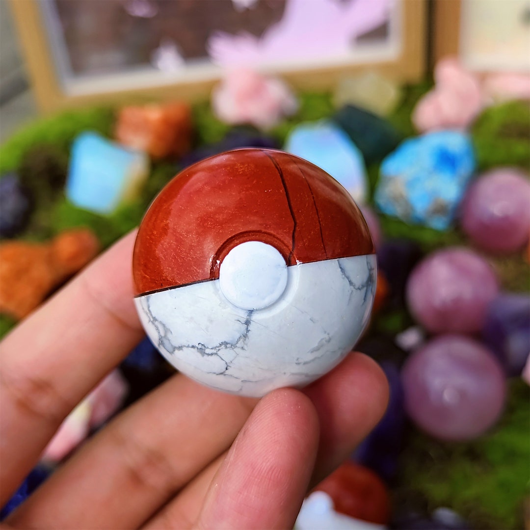 Natural Poké Ball Quartz Ball Crystal Ball Crystal Sphere Etsy