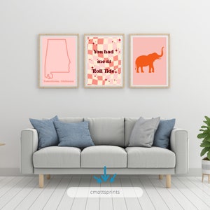 University of Alabama inspired Prints
