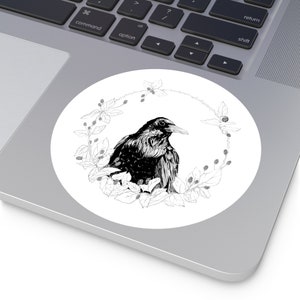 Raven Sticker, Round Stickers, Indoor\Outdoor