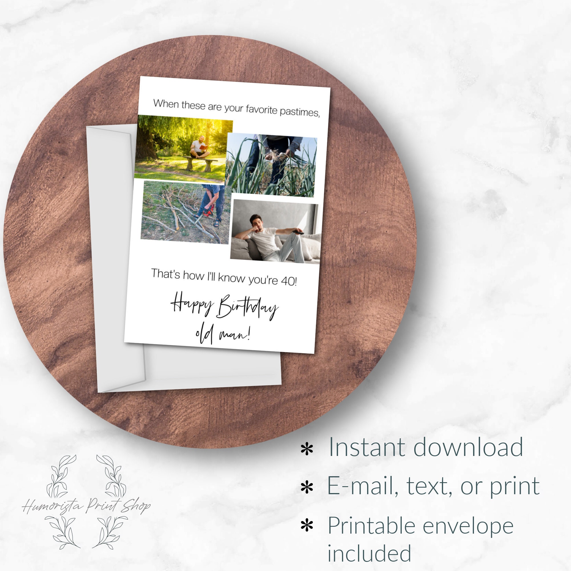 Funny Printable 40th Birthday Card Funny 40th Birthday Card Snarky Rude ...