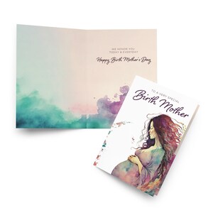 Carte de mère de naissance - Carte imprimée avec enveloppe / impression de carte de fête des mères de naissance | Expédition rapide