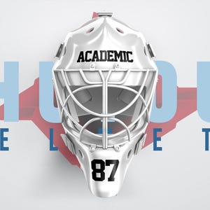 Pegatina para casco de hockey con nombre o número personalizado / Calcomanía de vinilo personalizada / Casco de portero de hockey personalizado