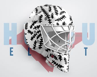 Stiche Eishockey Sticker Set | Benutzerdefinierte Vinyl-Aufkleber | Hockey Torwart Helm nach Wunsch