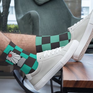 Anime Socks, Manga Socks, Custom Printed Socks - Anime Gift, Demon Socks, Anime Fan Socks