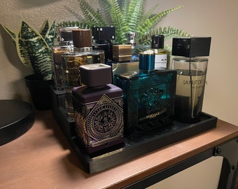 Fragrance Display Shelf | Perfume and Cologne Bottle Organizer | Triple Shelves