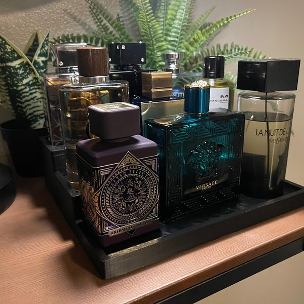 Fragrance Display Shelf | Perfume and Cologne Bottle Organizer | Triple Shelves