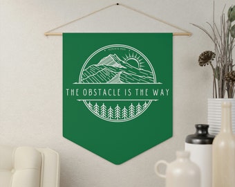 Przeszkoda jest drogą Stoic Pennant Home Décor | Sztuka ścienna