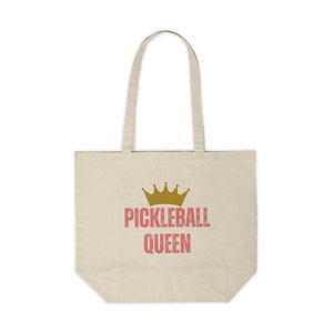 Pickleball Queen Canvas Shopping Tote