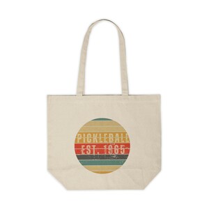 The Original Pickleball Canvas Shopping Tote