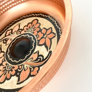 Copper bath bowl, Handmade Turkish bowl, Copper bowl, Embroidered bowl, Turkish bath
