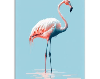 Abstract Flamingo Wall Art Print - Premium Matte Paper Poster - Flamingo Wall Art - Home Decor - Abstract Wall Art - Unique Wall Art