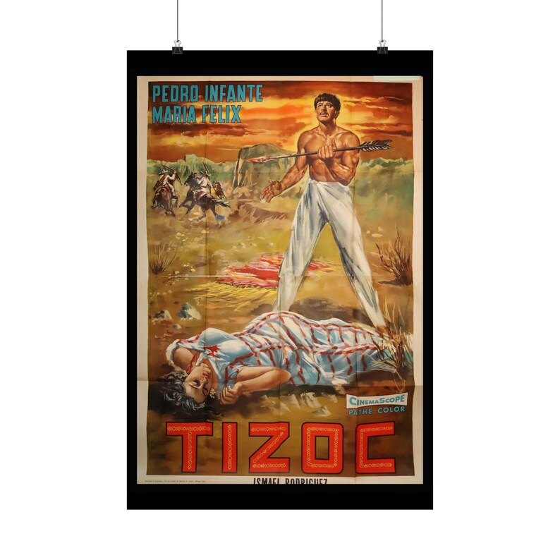 TIZOC, Pedro Infante & María Félix Movie Poster, MEXICO image 10