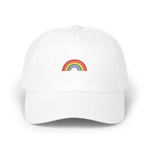 Geborduurde Rainbow Pride-pet | Subtiele katoenen baseballpet