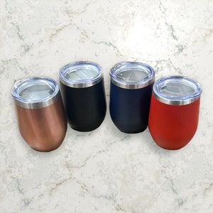 Wine Tumbler 12 oz | Insulated Stainless Steel Cup for Hot & Cold Drinks | Perfect Gift for Wine Lovers and Parties