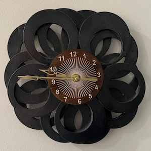 Fanciful cloud mid century abstract clock