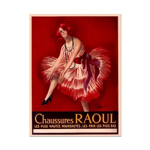 Chaussures Raoul, Raoul Schuhe, Werbeplakat Druck, Vintage Französisch Mode Ad Poster, Druck Auf Mattem Papier Oder Rolle Leinwand