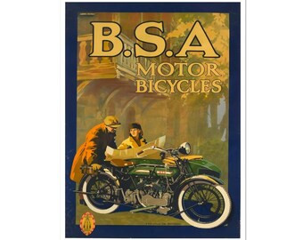 Vintage 1960 BSA Motorcycles Print Ad – Classic British Bike