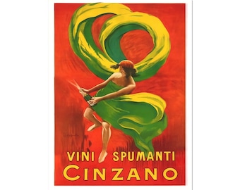 Vintage Italian Spumante Poster Print By Leonetto Cappiello, Historic Italian Poster Wall Art