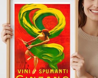Vintage Italian Spumante Poster Print By Leonetto Cappiello, Historic Italian Poster Wall Art