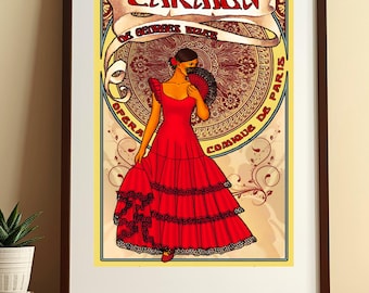 Carmen By Bizet Opera Poster On Matte Paper Or Rolled Canvas