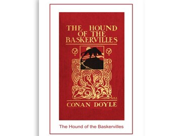 Sherlock Holmes Poster: Der Hund der Baskervilles Buch Cover Kunstdruck Akademischer Druck