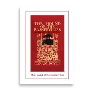 Sherlock Holmes Poster: Hound of the Baskervilles Book Cover Art Print Academic Print