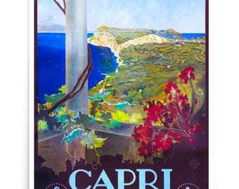 絵画 CARTUSIA CAPRI vintage poster Carthusia Capri | Mario Laboccetta | The Vintage Poster