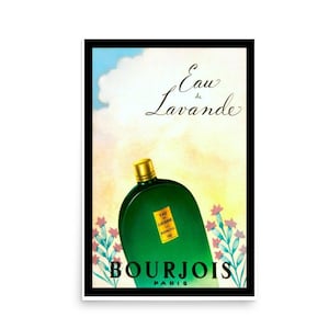 Parfüm Poster, Eau De Lavande, Vintage Parfüm, Beauty Werbeplakat Vintage französische Werbung, Schlafzimmer Badezimmer Poster