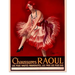 Chaussures Raoul, Raoul Shoes, Advertising Poster Print, Vintage French Fashion Ad Poster,  Print On Matte Paper Or Rolled Canvas