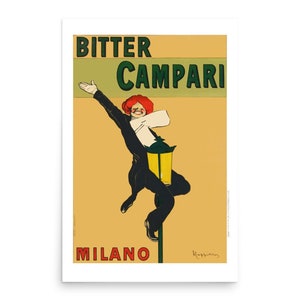 Bitter Campari Poster, Food And Drink Print, Bar  Restaurant Print Kitchen Wall Art, Italian Liqueur Advertisement