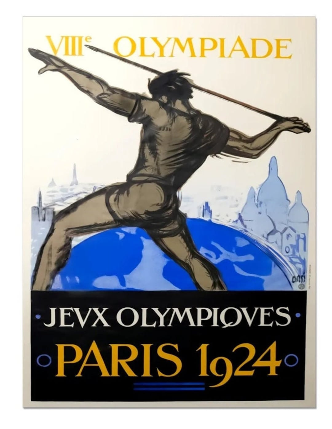 Paris Olympic Games Poster 1924, Jeux Olympiques Paris, Vintage Poster ...