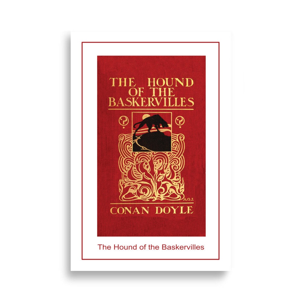 Sherlock Holmes Poster: Hound of the Baskervilles Book Cover Art Print ...