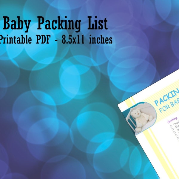 Traveling with Baby | Baby Travel Checklist | Infant Packing List | Printable PDF Checklist