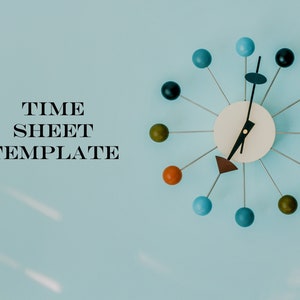 Printable Time Sheet | Weekly Timesheet | Editable Digital Template | Employee Time Card | Work Schedule Tracker